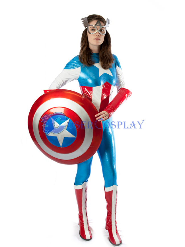 Captain America Cosplay Costume Catsuit Wetlook